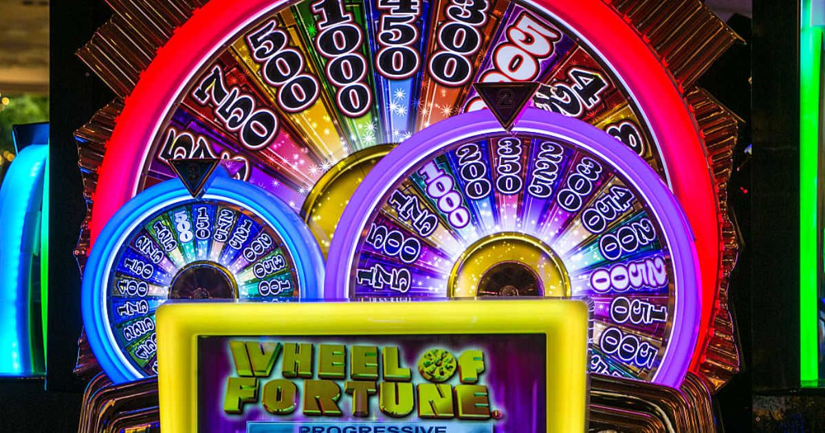 A colorful "Wheel of Fortune" slot machine is viewed at the Wynn Hotel & Casino on December 7, 2015 in Las Vegas. (Cover Image Source: Getty Images | Photo By: George Rose)