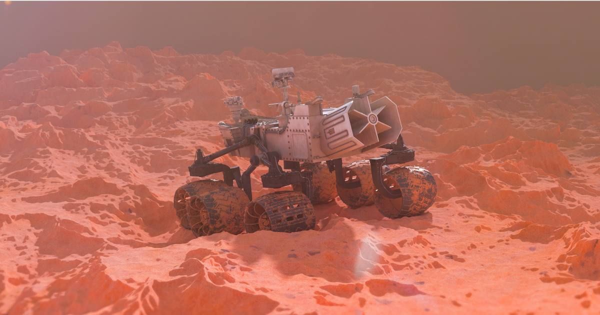 A Mars rover on a planet's surface. Scientific equipment. Astronomy concept. (Representative Cover Image Source: Getty Images | Photo by Ignatiev)
