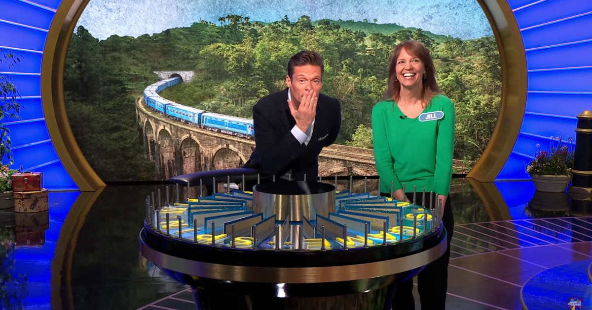 Screenshot of Ryan Seacrest and Jill McDaniel from an episode of 'Wheel of Fortune' (Cover Image Source: YouTube | Wheel of Fortune)