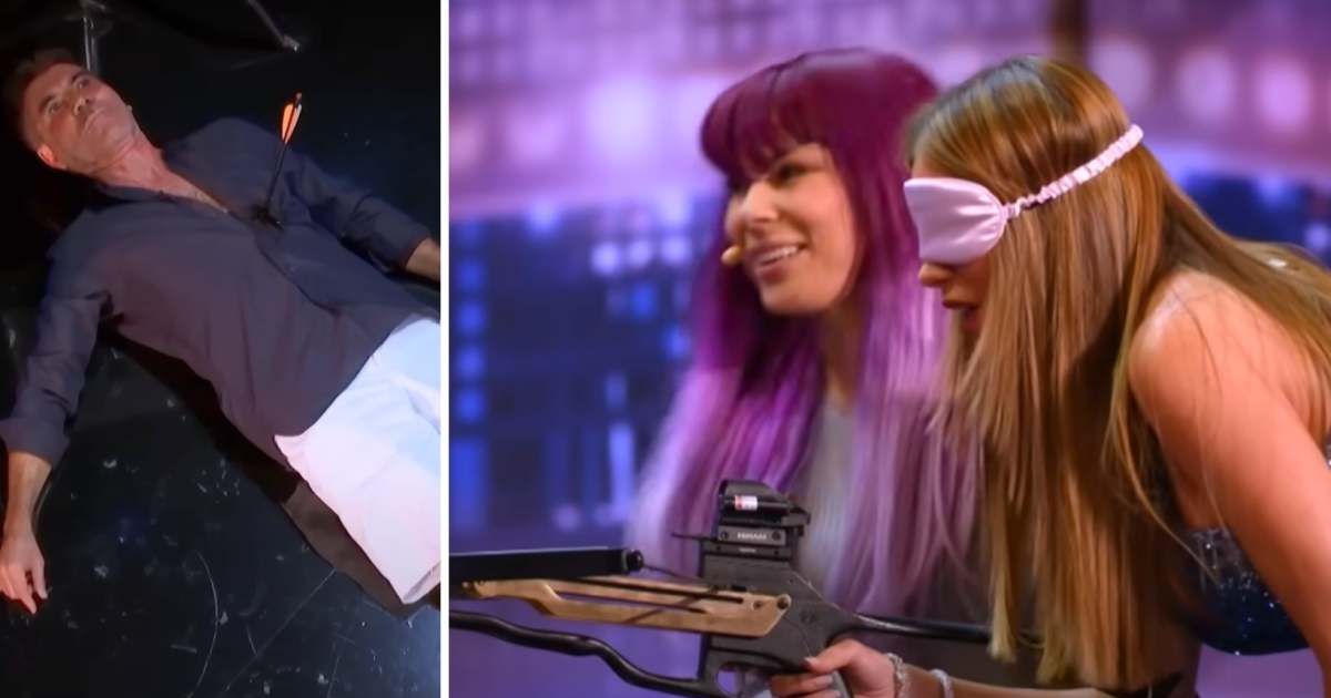 Screenshots of Simon Cowell pranking Sofia Vergara during an episode of 'America's Got Talent' (Cover Image Source: YouTube | America's Got Talent)