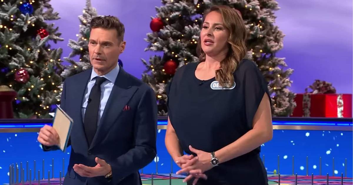 A screenshot of Ryan Seacrest and Desiree Kramer from 'Wheel of Fortune' (Cover Image Source: YouTube | Wheel of Fortune)