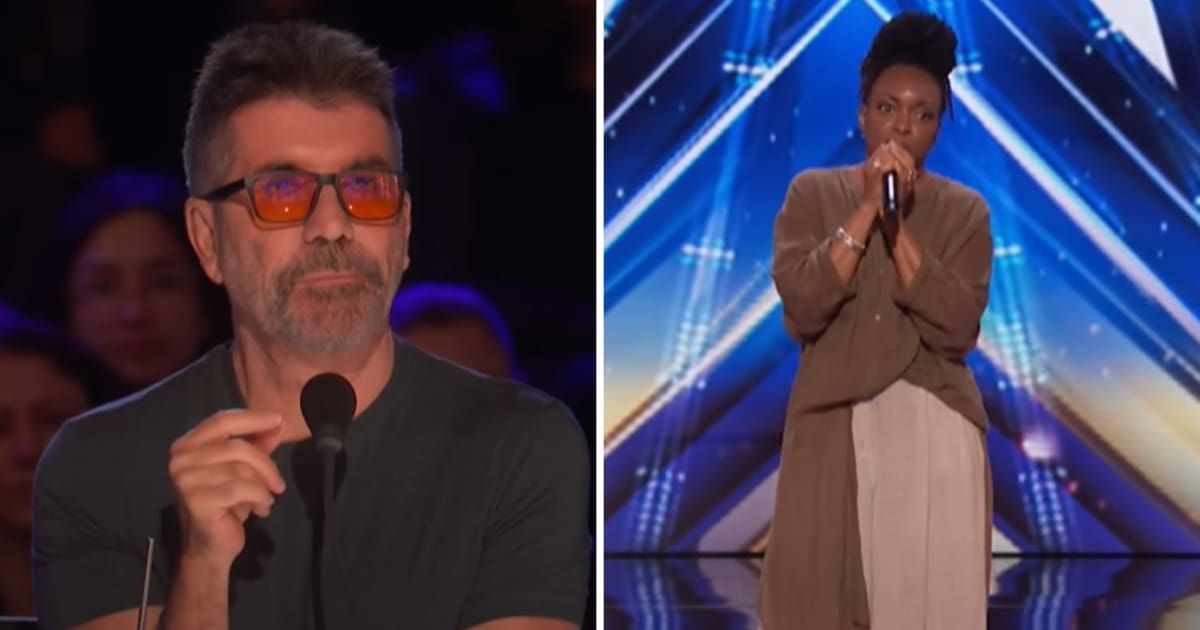 Screenshots of Simon Cowell and Charity Lockhart from 'AGT' episode (Cover Image Source: YouTube | America's Got Talent)