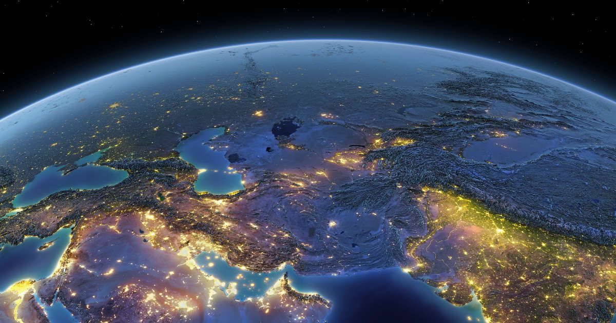 Earth at night from space. (Representative Cover Image Source: Getty Images | Photo by Matthias Kulka)