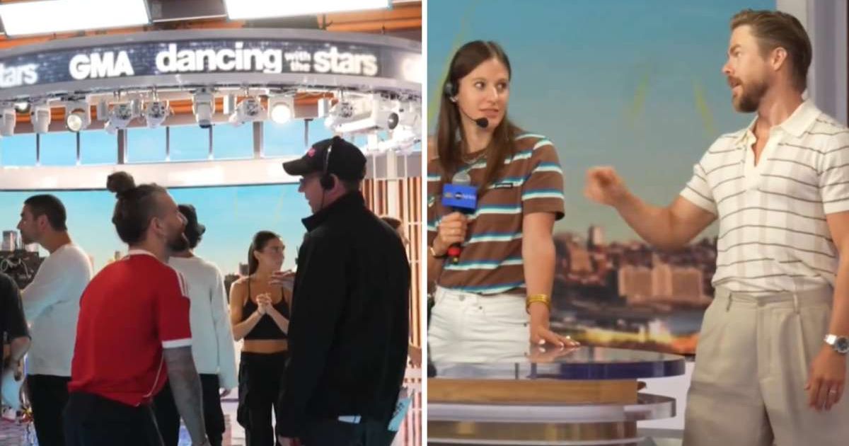 (L) Screenshot of Mark Ballas talking to the crew; (R) Screenshot of Derek Hough during 'DWTS' Season 34 rehearsals (Cover Image Source: Instagram | @dancingwiththestars)