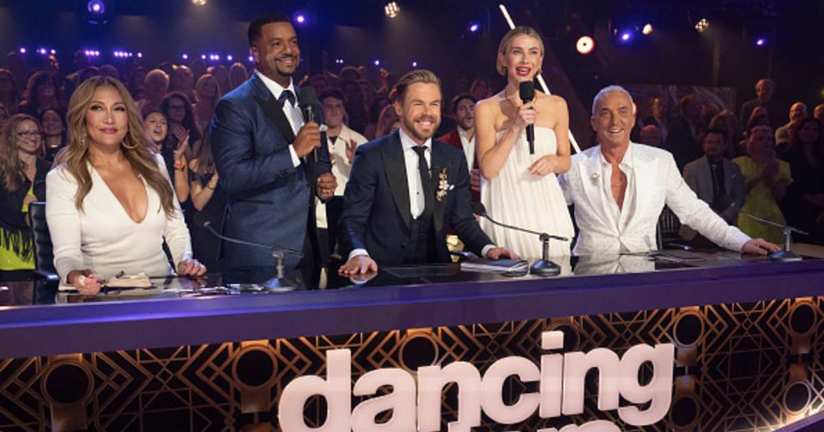 (L-R) Carrie Ann Inaba, Bruno Tonioli, Derek Hough, Julianne Hough and Alfonso Ribeiro in a still from 'Dancing with the Stars' (Cover Image Source: Disney | Eric McCandless)