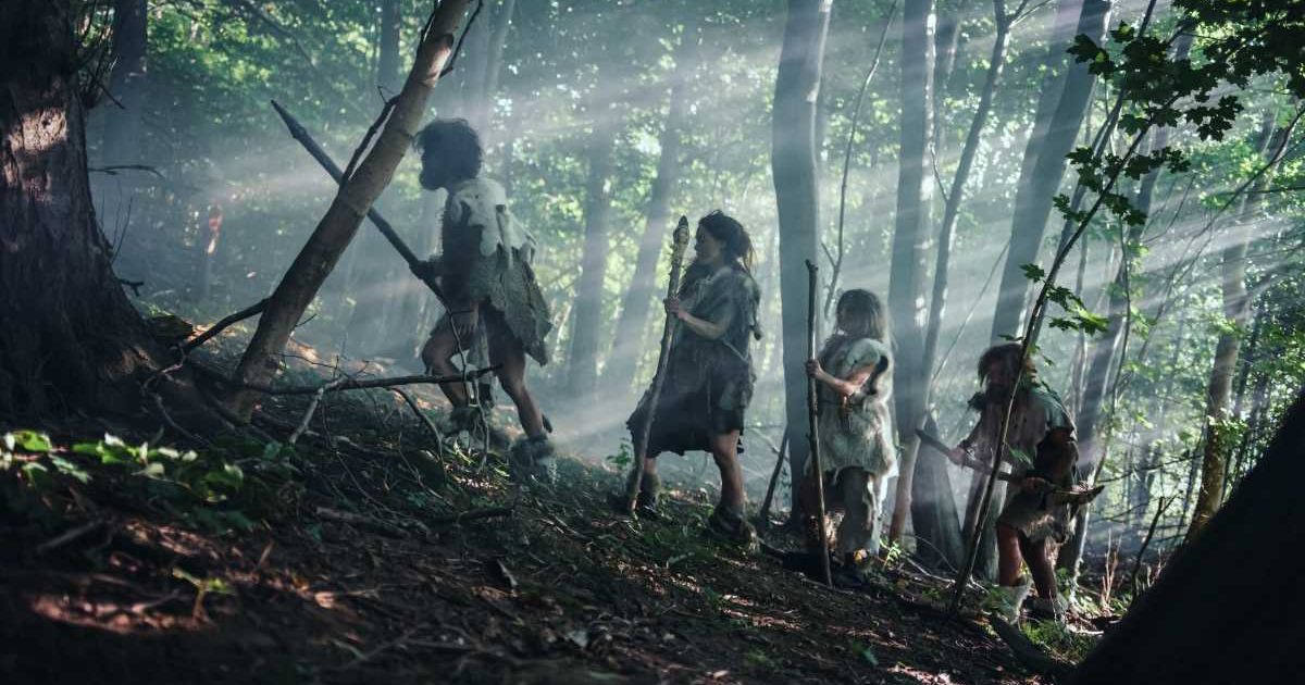 Tribe of hunter-gatherers wearing animal skin holding stone-tipped tools, exploring the Prehistoric forest in a hunt for animal prey. (Representative Cover Image Source: Getty Images | gorodenkoff)