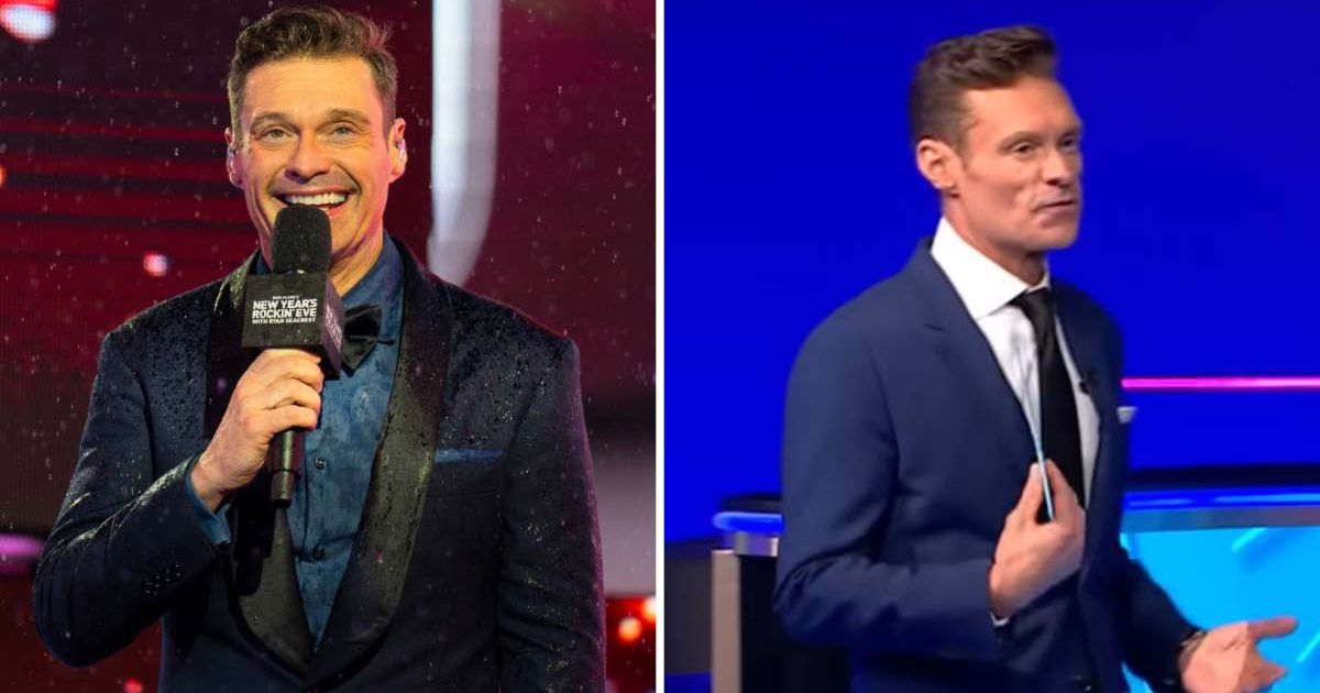 Ryan Seacrest hosting Dick Clark's New Year's Rockin' Eve 2025; Screenshot of Ryan Seacrest from 'Wheel of Fortune' Season 43 episode (Cover Image Source: Getty Images | Photo by Craig T Fruchtman; YouTube | Wheel of Fortune)