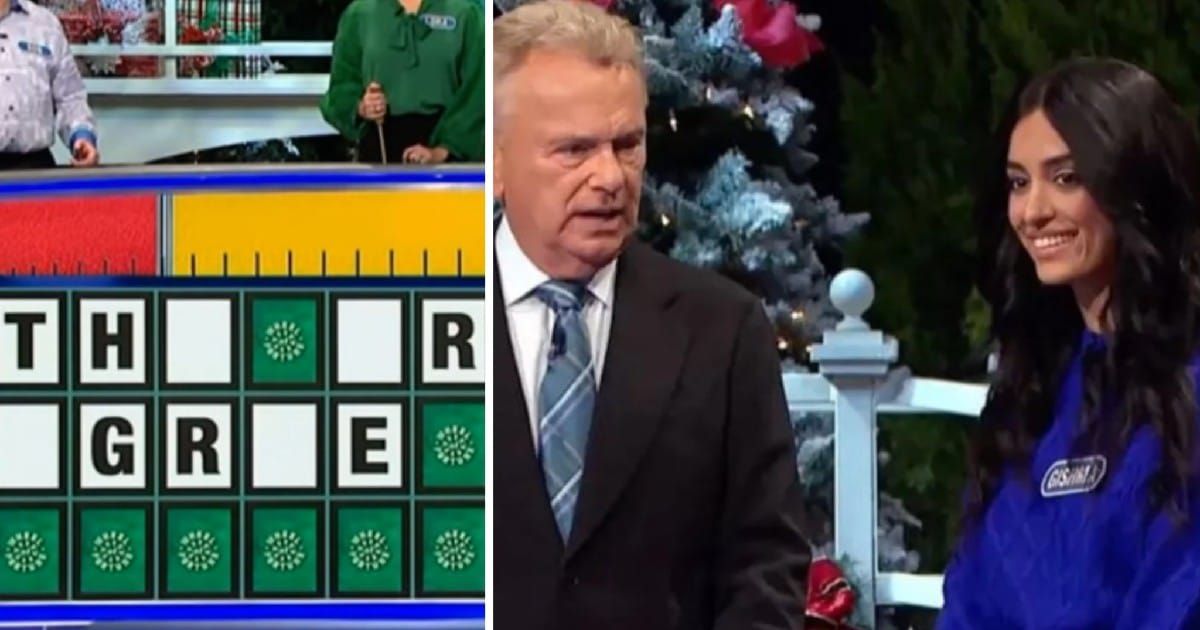 Screenshots of Pat Sajak (L) and Gishma Tabari (R) from 'Wheel of Fortune' episode (Cover Image Source: YouTube | Wheel of Fortune)