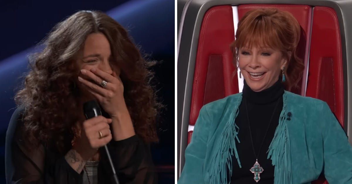 Screenshots of Shan Scott (L) and Reba McEntire (R) from 'The Voice' blind audition clip (Cover Image Source: YouTube | @nbcthevoice)