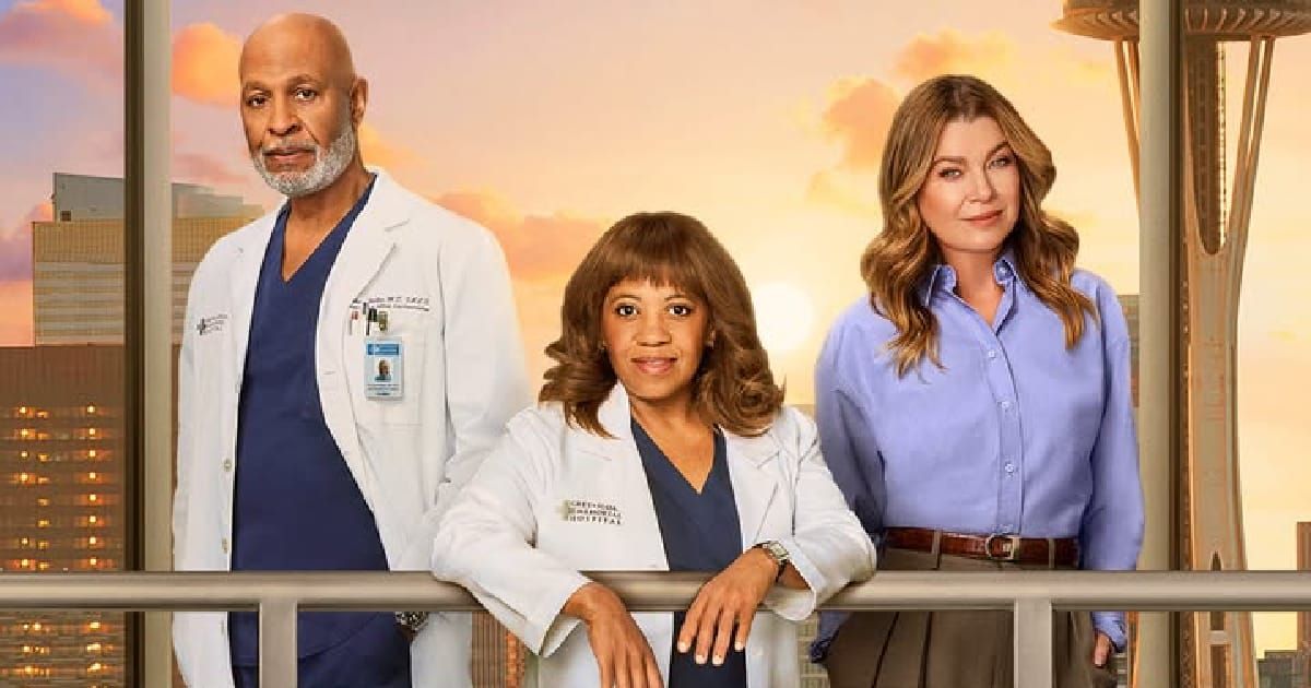 (L to R) James Pickens Jr. as Richard Webber, Chandra Wilson as Miranda Bailey, and Ellen Pompeo as Meredith grey in 'Grey’s Anatomy' Season 22 poster (Cover Image Source: Instagram | @greysabc)