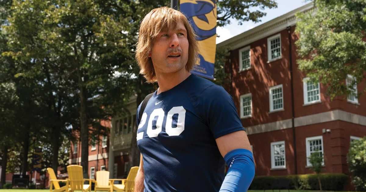 Glen Powell in a production still from 'Chad Powers'  (Cover Image Source: Disney | Photo by Daniel Delgado)