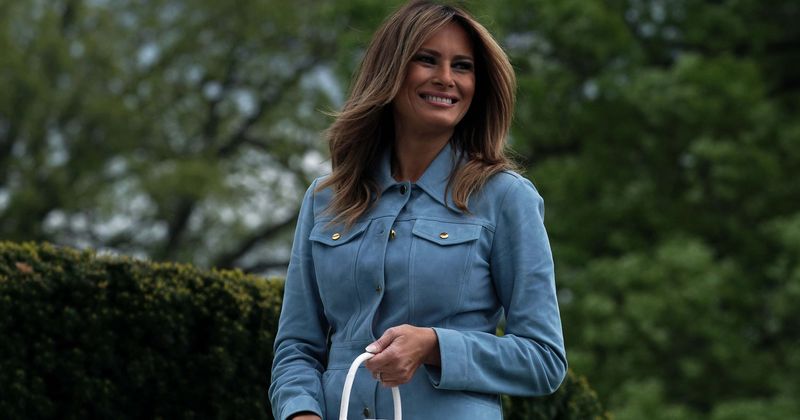 Melania Trump is her sporty best in puffer jacket as she goes river-rafting with Wyoming Boy Scouts to promote her Be Best campaign 