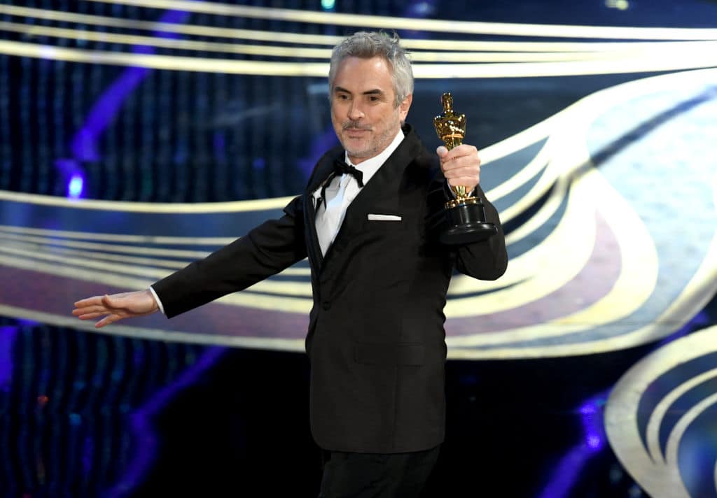 Alfonso Cuaron accepts the Cinematography award for 'Roma' onstage during the 91st Annual Academy Awards at Dolby Theatre on February 24, 2019 in Hollywood, California. (Photo by Kevin Winter/Getty Images)