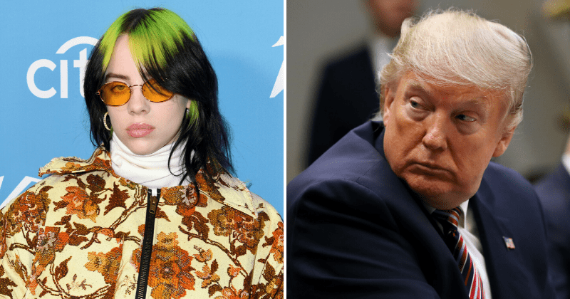 Billie Eilish and  U.S. President Donald Trump (Source : Getty Images)