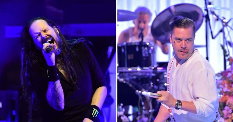 Korn's Jonathan Davis and Faith No More frontman Mike Patton (Getty Images)