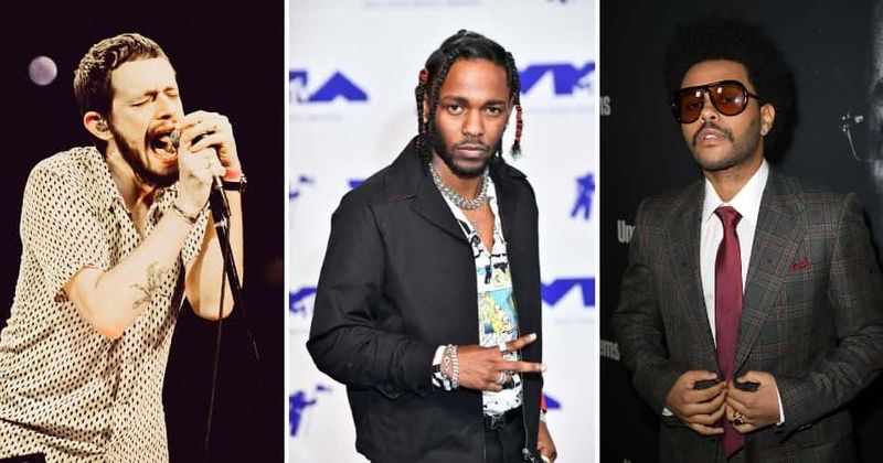 Chris Keating of Yeasayer, Kendrick Lamar, The Weeknd (Getty Images)