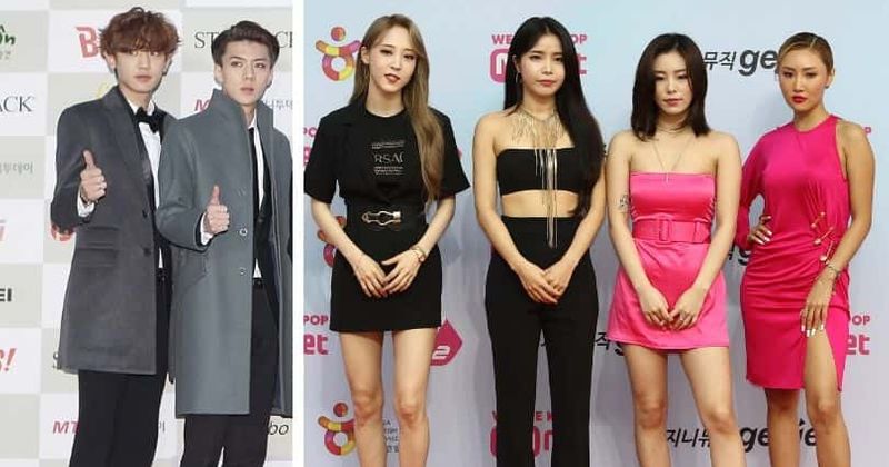 Exo-SC and Mamamoo (Getty Images)