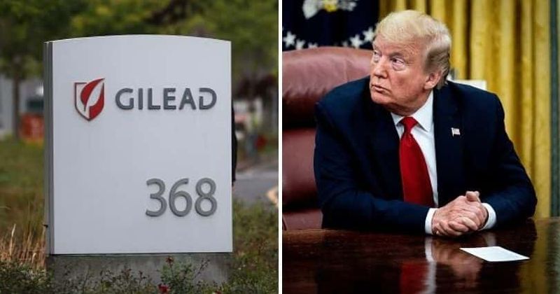 Gilead Sciences and Trump (Getty Images)