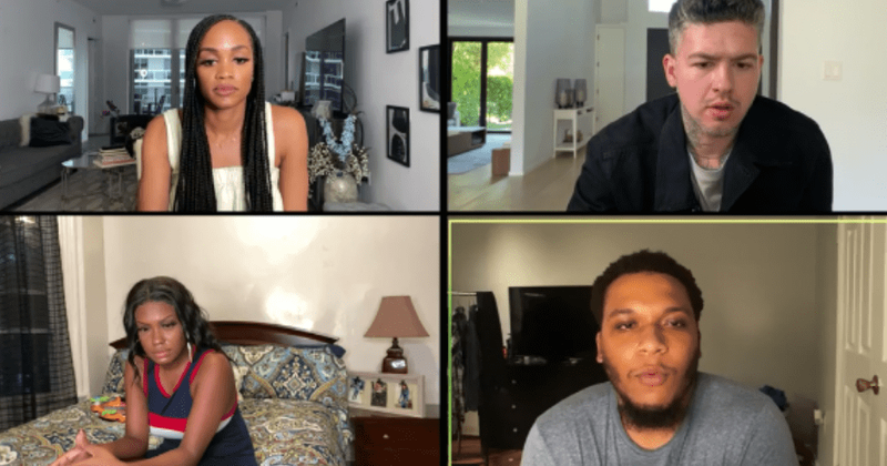 Rachel Lindsay, Travis Mills, Joanna and Aaron (MTV)