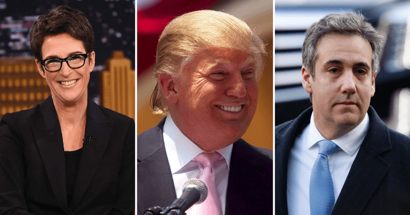 Rachel Maddow, Donald Trump and Michael Cohen (Getty Images)