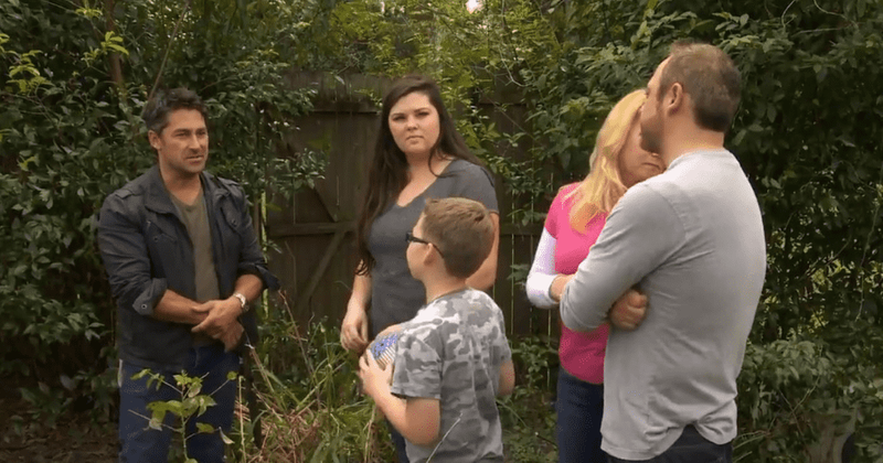 The Sepulveda family with Jamie Durie (HGTV)