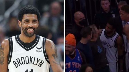 Kyrie Irving flares up at WRONG fan after getting heckled during Knicks-Nets Game