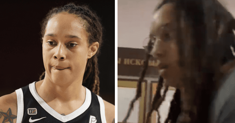 Brittney Griner looks TERRIFIED as she appears in Russian court for drug possession charges