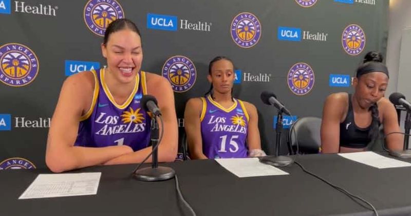 The problem with Liz Cambage: Axed Sparks star gets the eye-roll from Nigerian teammate during presser