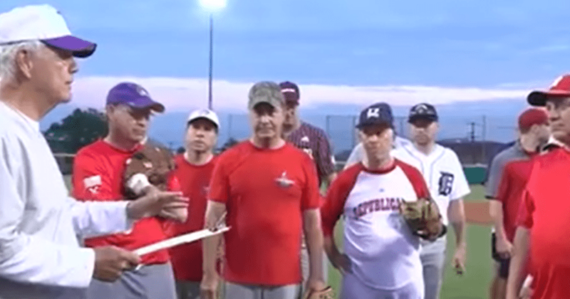 Climate protesters block entrance to Nationals Park as Republicans and Democrats PLAY GAMES!
