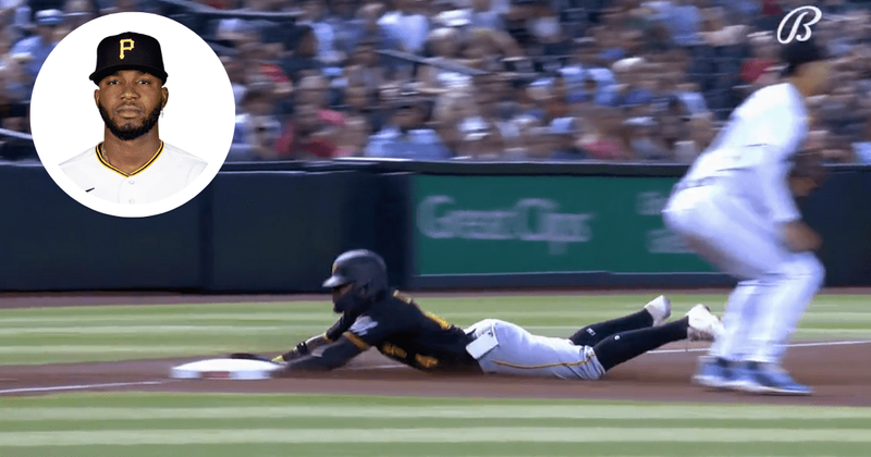 SMOOTH OPERATOR: Pirates' Rodolfo Castro shocks fans as phone shoots out of back pocket mid-slide