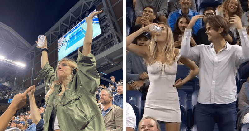 Who is Megan Lucky? Beer-chugging woman who went viral at US Open is BACK to standing ovation
