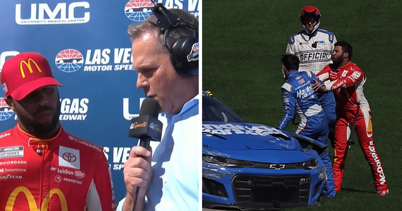Bubba Wallace vs Kyle Larson punch-up spills over as NASCAR reporter feels the heat from 23XI driver