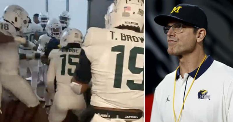 'Ten on one, it was just bad': Wolverines head coach Jim Harbaugh fumes after Spartans ganged up on player