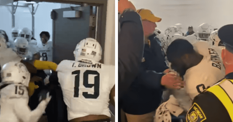 Michigan vs Michigan State: New video shows lone Wolverines player being attacked with helmet in brawl