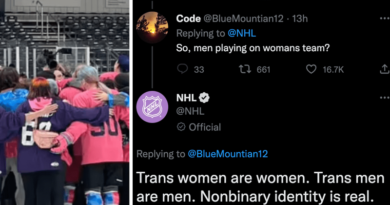NHL sparks debate after 'trans women are women' response to fan's post about 'men playing on women's team'