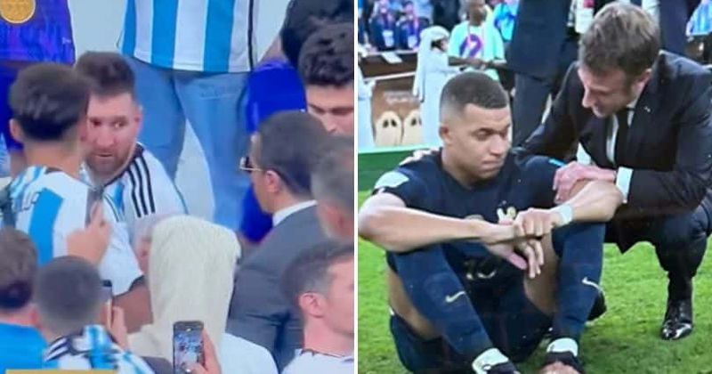 Salt Bae and Emmanuel Macron caught in awkward exchange with Messi and Mbappe after World Cup final