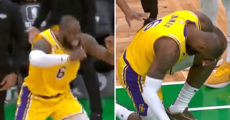 LeBron James' 'over the top' reaction over missed foul call during Lakers-Celtics game goes viral