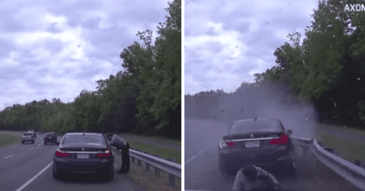 Screenshots showing the crash (Twitter/ @FairfaxCountyPD)