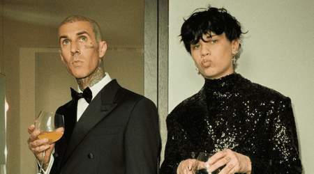 Landon Barker mocks dad Travis and step-mom Kourtney Kardashian's PDA in hilarious video with girlfriend Charli D'Amelio