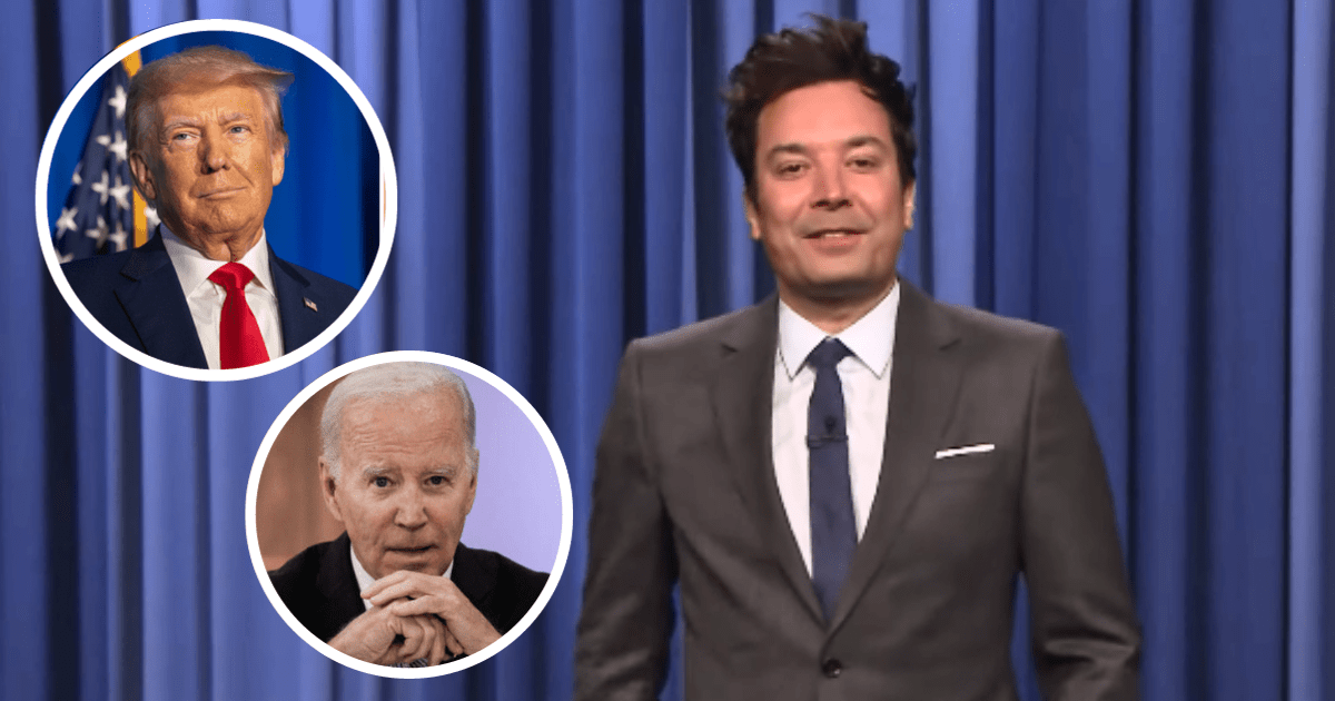 Jimmy Fallon had a field day after Trump, 77, claimed he could take the 80-year-old Biden in a fight (Getty Images)