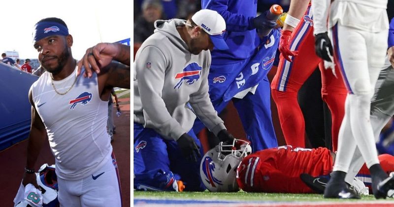 Is Damien Harris OK? Buffalo Bills running back taken off field in ambulance during NY Giants game