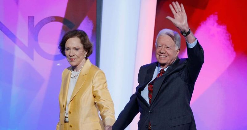 'How a real life love story ends': Internet awed as Jimmy Carter, 99, travels to Atlanta in wheelchair for wife's funeral