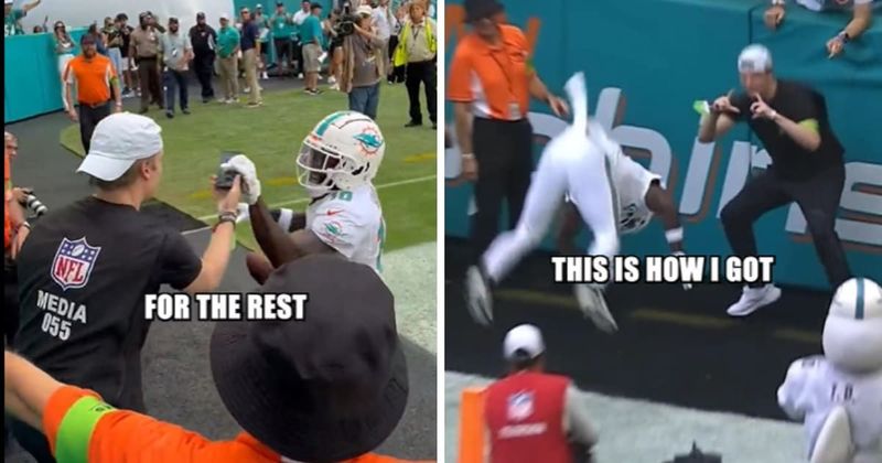 'No Fun League strikes again': NFL faces backlash after lensman is suspended for reacting to Tyreek Hill's backflip celebration