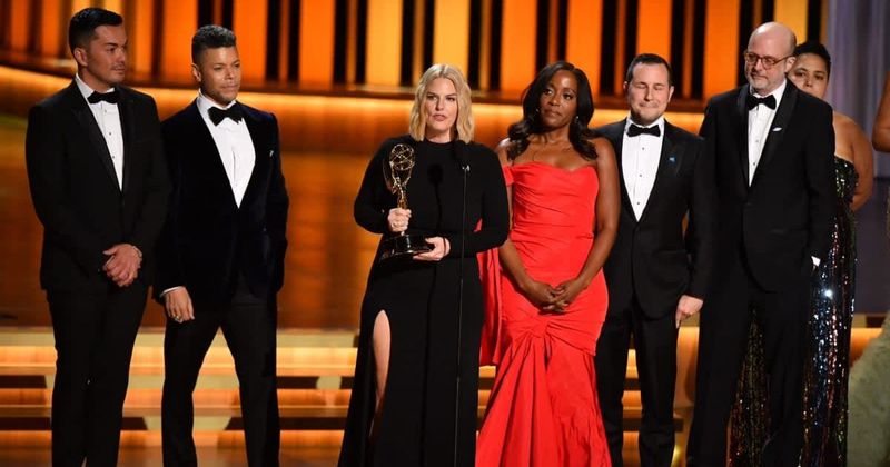 GLAAD CEO Sarah Kate Ellis hits out at 'cruel and harmful lies' as she accepts Governors Award at the Emmys  