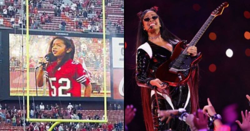 H.E.R. adds 'perfect magic touch' to Super Bowl LVIII as singer's solo guitar act steals the halftime show