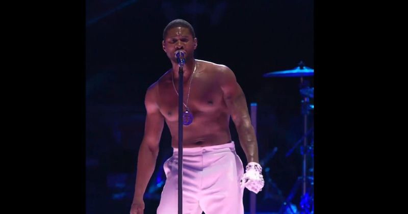 Internet slams Usher for going 'shirtless for absolutely no reason' during Super Bowl LVIII halftime performance 