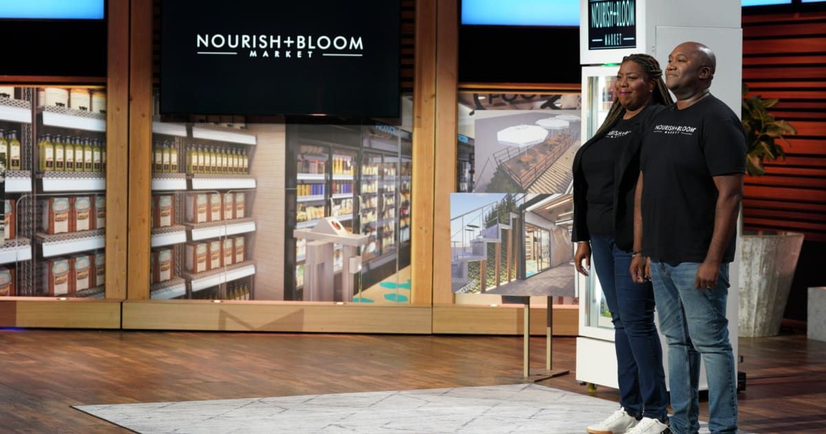 Nourish + Bloom Market co-founders Jilea Hemmings and Jamie Michael Hemmings to pitch autonomous neighborhood market in 'Shark Tank' Season 15 (@ABC/@ChristopherWillard)