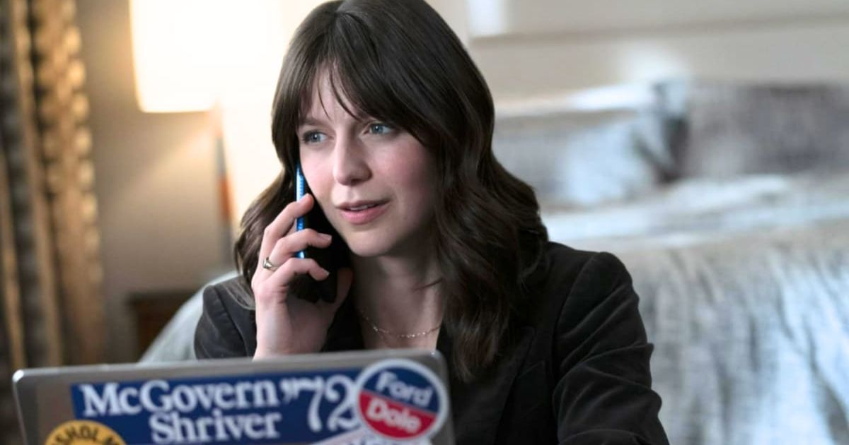 Melissa Benoist as Sadie McCarthy in a still from 'The Girls on the Bus' (Max/@nicolerivelliphotographie)