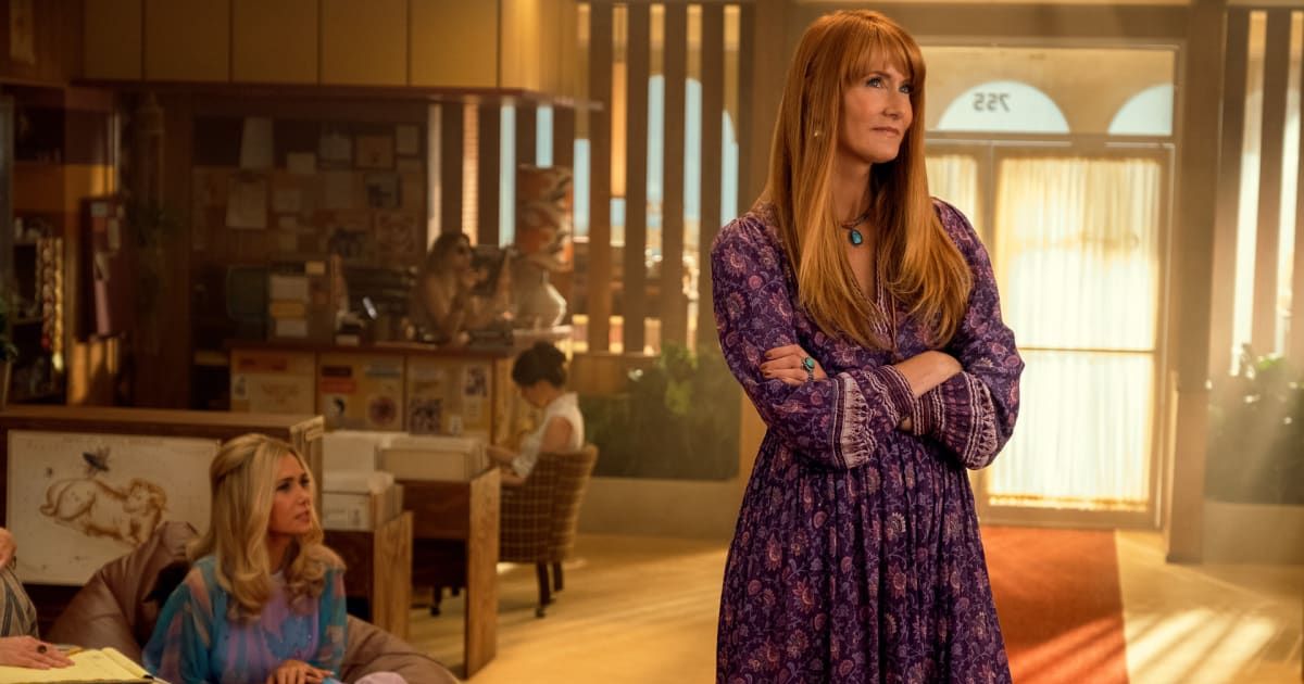 Laura Dern as Linda in a still from 'Palm Royale' (@Apple TV+)