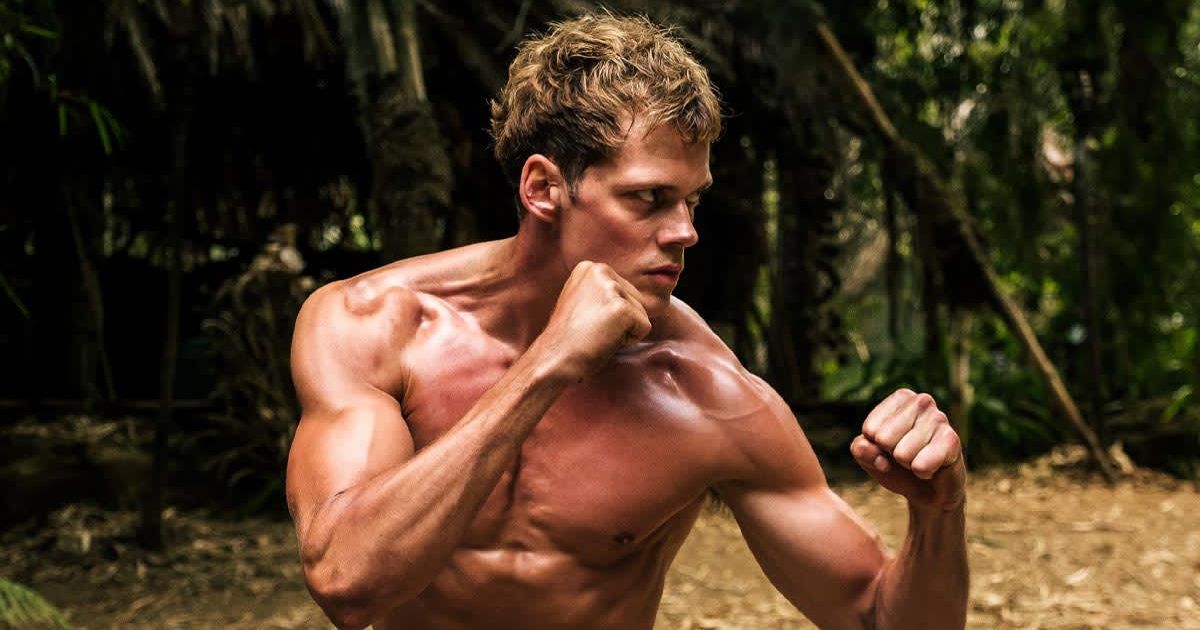 Fans are showering love on Bill Skarsgård for his portrayal of the deaf and mute character in the action-comedy film 'Boy Kills World' (@roadsideattractions)